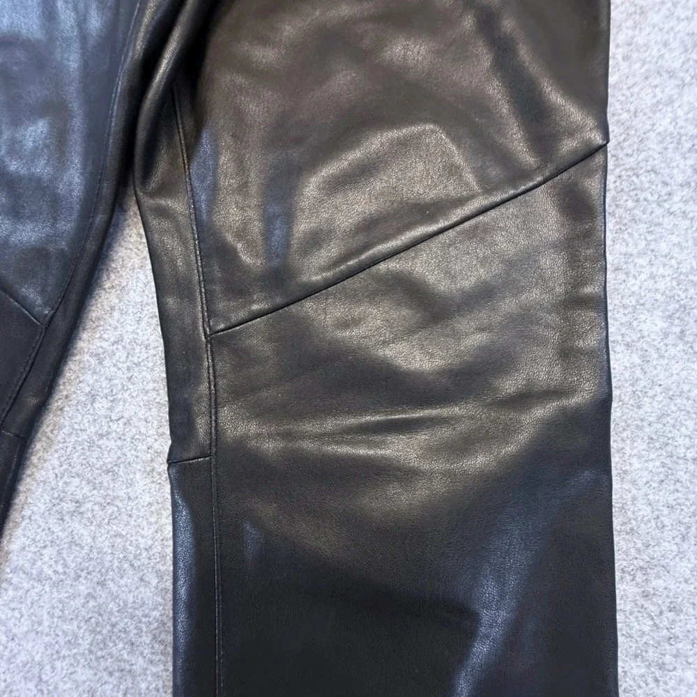 Free People Womens Black Faux Leather Moto‎ Pants Goth Matrix Edgy  Size 27